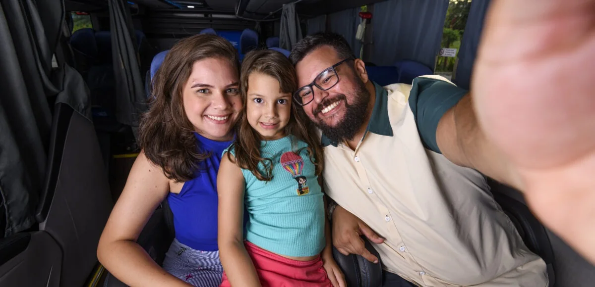 Família viajando com tranquilidade
